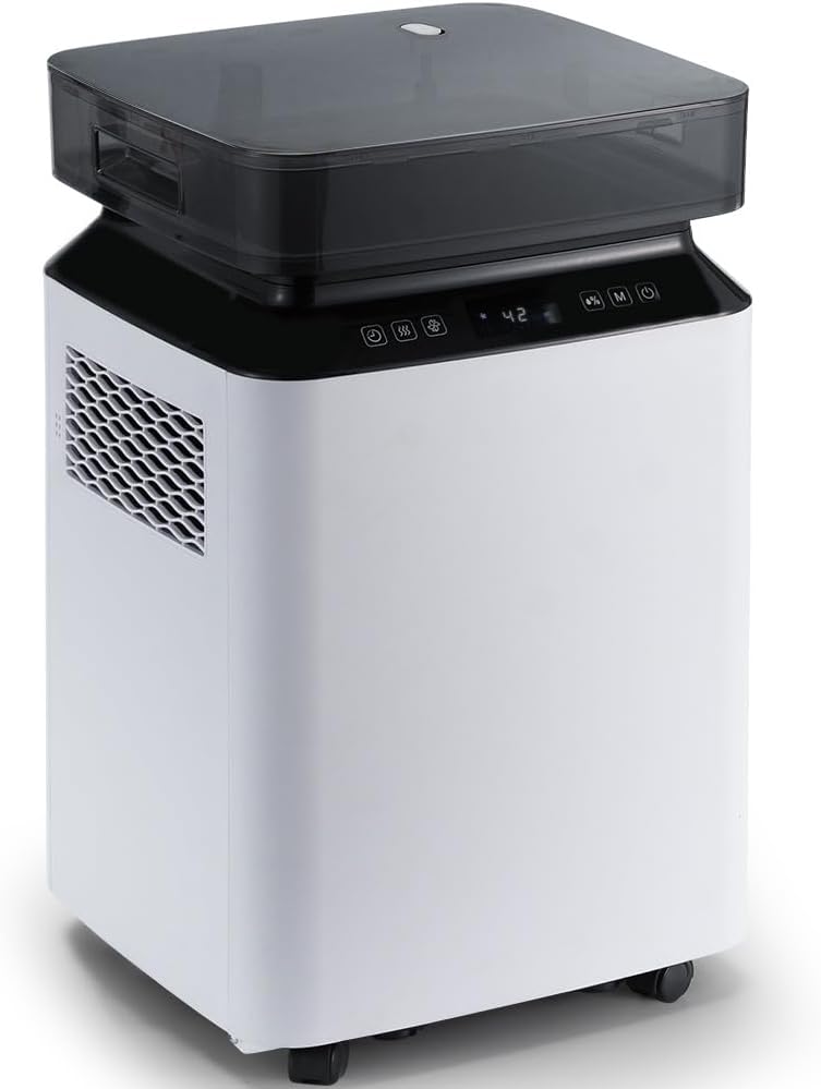 Kalopsia Luftentfeuchter, 80 L, 8 L, Weiss, Raumentfeuchter mit Kondensatpumpe: /Tag Elektrischer