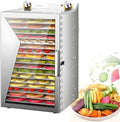 QUSYZD Dörrautomaten, 400 W, 800 W, Silber, Gewerblicher Dörrautomat mit 12 Ebenen, Edelstahl, transparente Glastür