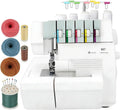 HajMyrdonyx Overlock-Nähmaschinen, 330 x 150 x 260 mm, 150 W, ABS-Kunststoff, Gehäuse aus Aluminiumlegierung, Schwarz
