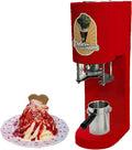Lissontine Eismaschine, 28–40 l/h, 80w, Edelstahl + ABS-Kunststoff, Rot, Italienische EIS Maschine, Elektrische Spaghetti EIS Presse