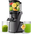 Canoly Mastizier-Entsafter mit einer Schnecke, 6 Zoll, Grau, Entsafter Slow Juicer mit Grosser Einfüllschacht