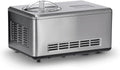 SEVERIN Eismaschine, Silber, 2-in-1 mit Joghurtfunktion, mit Kompressor für Eis, Sorbet und Frozen Joghurt, Joghurtbereiter mit 'warm & cold'-Funktion