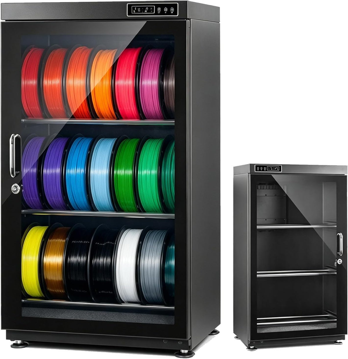 YISHENX 3D-Drucker, 115 L, Grau, Trockenschrank Für 3D-Druckfilamente, Feuchtigkeitsbeständiger Schrank, Einstellbare Luftfeuchtigkeit (15