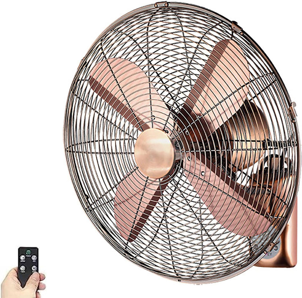 Wandmontierter Wandventilatoren, 40,6 cm, Weiss, Oszillierender Ventilator mit Fernbedienung, 3 Geschwindigkeitsstufen