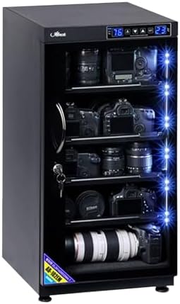 Kamera Luftentfeuchter, 100 L, Weiss, Trockenschrank, für Elektronische Geräte, Digitale Steuerung, Geräuschlos, LED Dual Screen