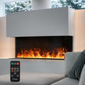 Mexhom Elektrokamin, 200 cm, Schwarz, Wasserdampf-Kamin, 3D Flamme Color ，Keine Heizung