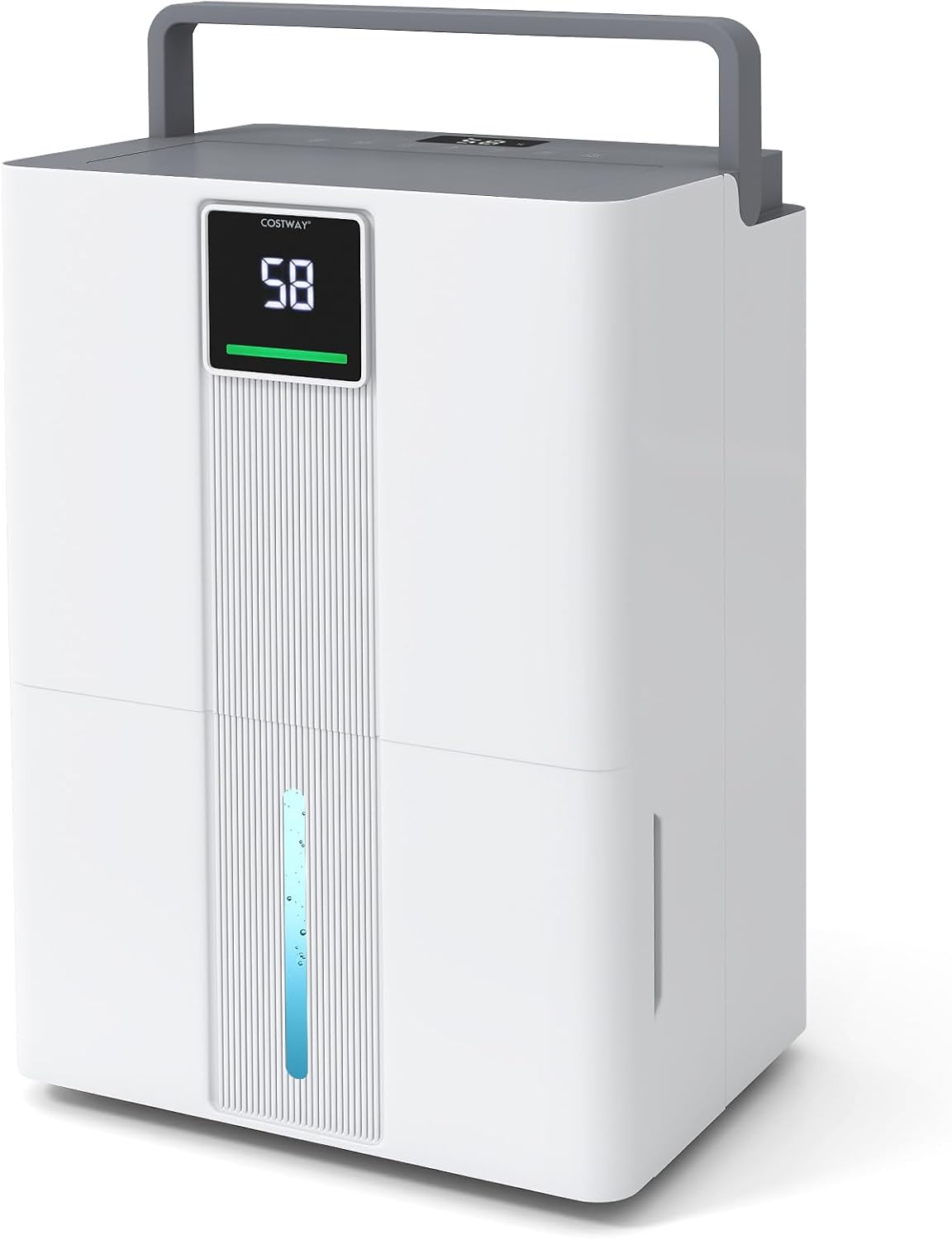 FANTASK Luftentfeuchter, 35 L, ABS, Weiss, Elektrischer /Tag, leiser Entfeuchter mit 3 Modi, 24H-Timer, 3-Farben-Anzeige