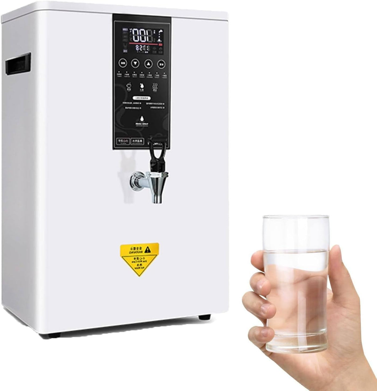 Kommerzieller Heisswasserspender, 50 L, Schwarz, /H Wandmontierte Step-Heizung Kochwassermaschine für Tee, hohe Kapazität