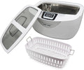 PAHION Waschmaschine, 2,5 L, Weiss, Digitaler Ultraschallreiniger Mit Heizfunktion, Ohrringe Und Früchte