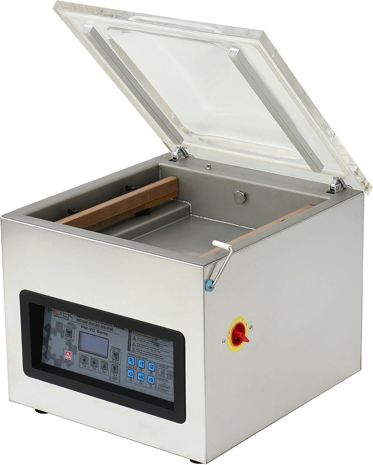ROTEK Vakuumierer für Einmachgläser, Silber, Kammer Vakuumiergerät mit Edelstahlgehäuse, Industrie-Vakuumpumpe