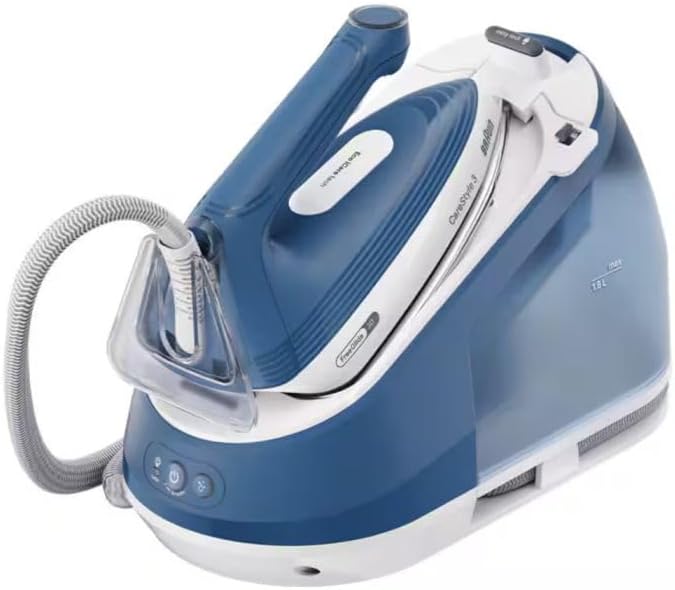 Braun Dampfglätter, 7 Bar, Braun/Blau, CareStyle 3, Kompaktes Dampfbügeleisen mit Boiler, Eco iCare-Technologie