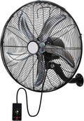 Industrieller Wandventilatoren, Weiss, robuster 3-Gang-Oszillierender Luftzirkulator für Garage, Gewerbe, Lager
