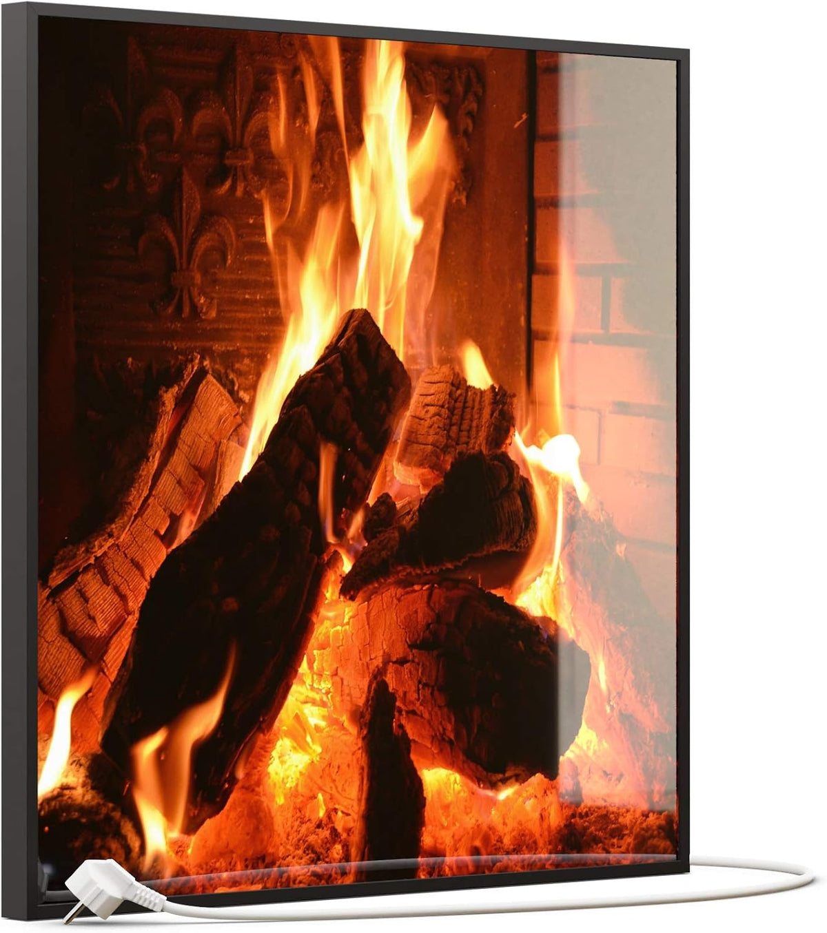 STEINFELD Heizsysteme Elektrokamin, Transparent, Glas Bild Infrarotheizung mit Thermostat
