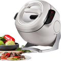 ZIXIAOS Multikocher, 6l, Grau, Intelligente Automatische Kochmaschine, Multifunktions-Rührbratmaschine Mit 360°-Drehung