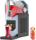 DaMohony Eismaschine, 2 L, Schwarz/Rot/Silber, Slush Maschine für Zuhause, mit 5 Programmen für Slush, Cocktails