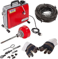 DEMA Reinigungssets, 390 W, Schwarz, Rohrreinigungsgerät Rohrreinigungsmaschine Rohrreiniger Set