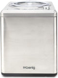 H.Koenig Eismaschine, 180 W, 2 L, Schwarz, professionelle HF340 - Elektrisch - - - Kühlfunktion -, Frozen Joghurt und Sorbet