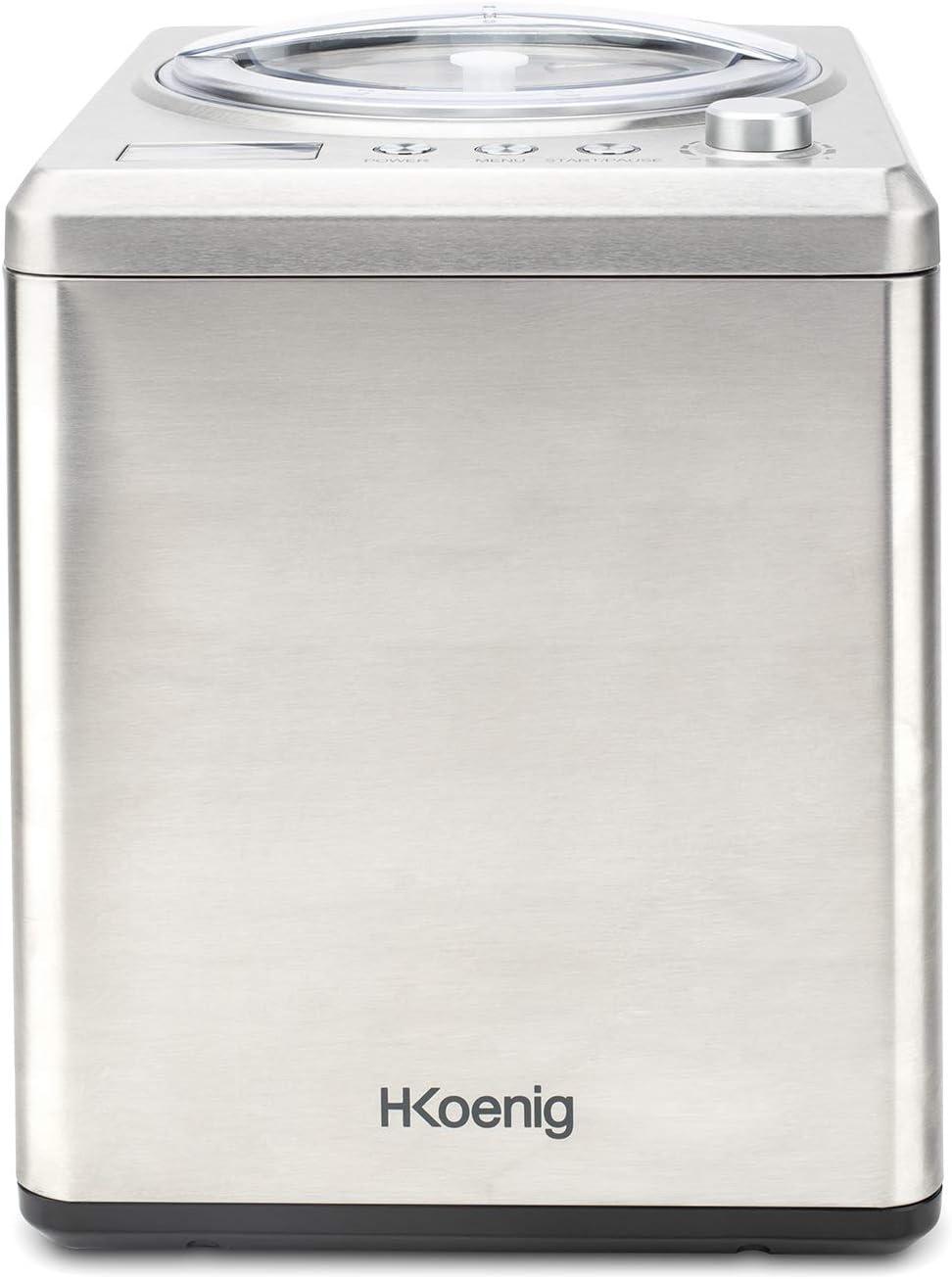 H.Koenig Eismaschine, 180 W, 2 L, Schwarz, professionelle HF340 - Elektrisch - - - Kühlfunktion -, Frozen Joghurt und Sorbet