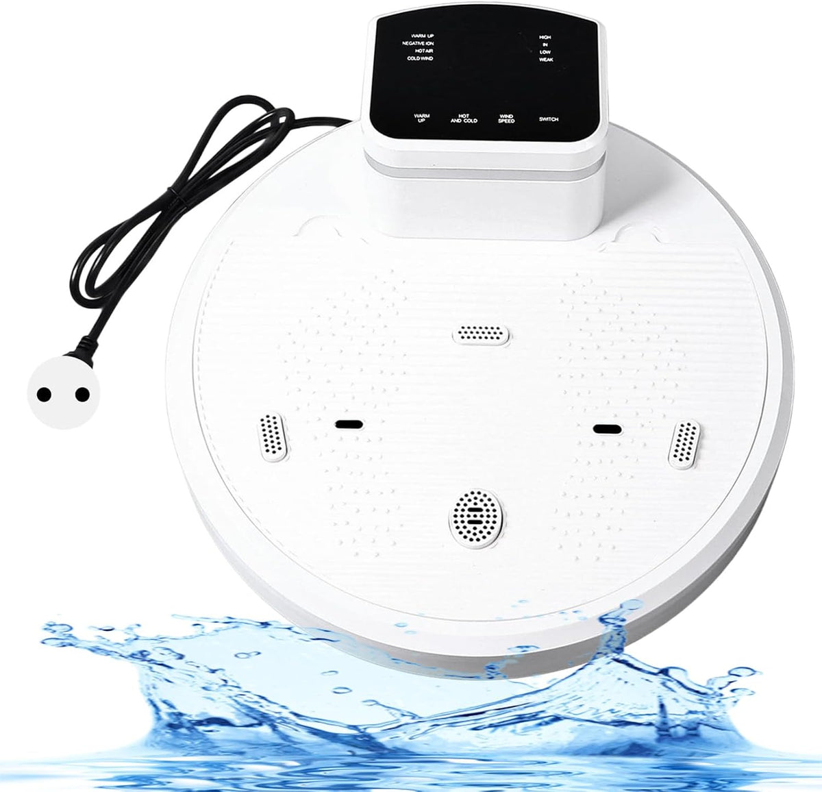 Ganzkörpertrockner Wäschetrockner, 2500 W, Schwarz, mit wasserdichtem Smart-Thermostat, Fussberührungsheizung für Badezimmer