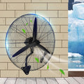 asdchZen Wandventilatoren, 18 Zoll, 55 cm, Weiss, Metall-Wandventilator, Hochleistungs-Industrieventilator Mit 120°-Oszillation