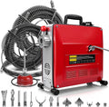 DENEWERK Rohrreinigungswellen, 200 mm, 850 W, Schwarz, Rohrreinigungsmaschine für 20- Rohrleitungen 12 Köpfe 450U/M