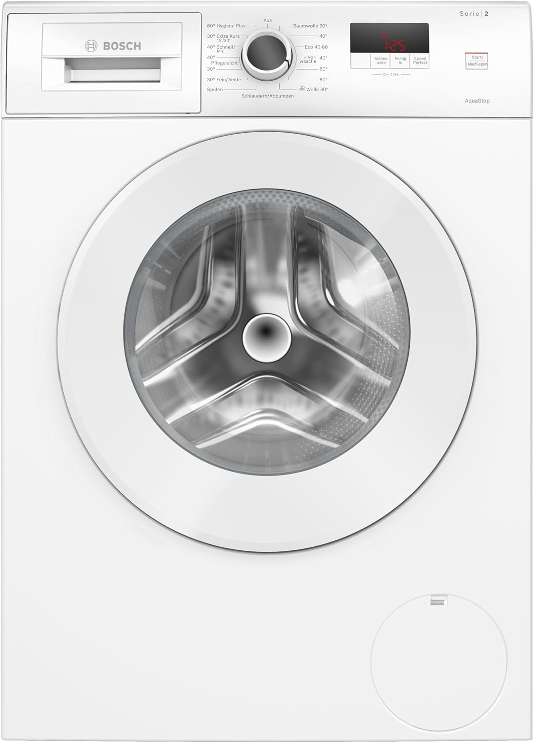 Bosch Waschmaschine, 7 kg, Weiss, Serie 2 1400 UpM ActiveWater WGE02471, Intelligente Active Water Plus Mengenautomatik