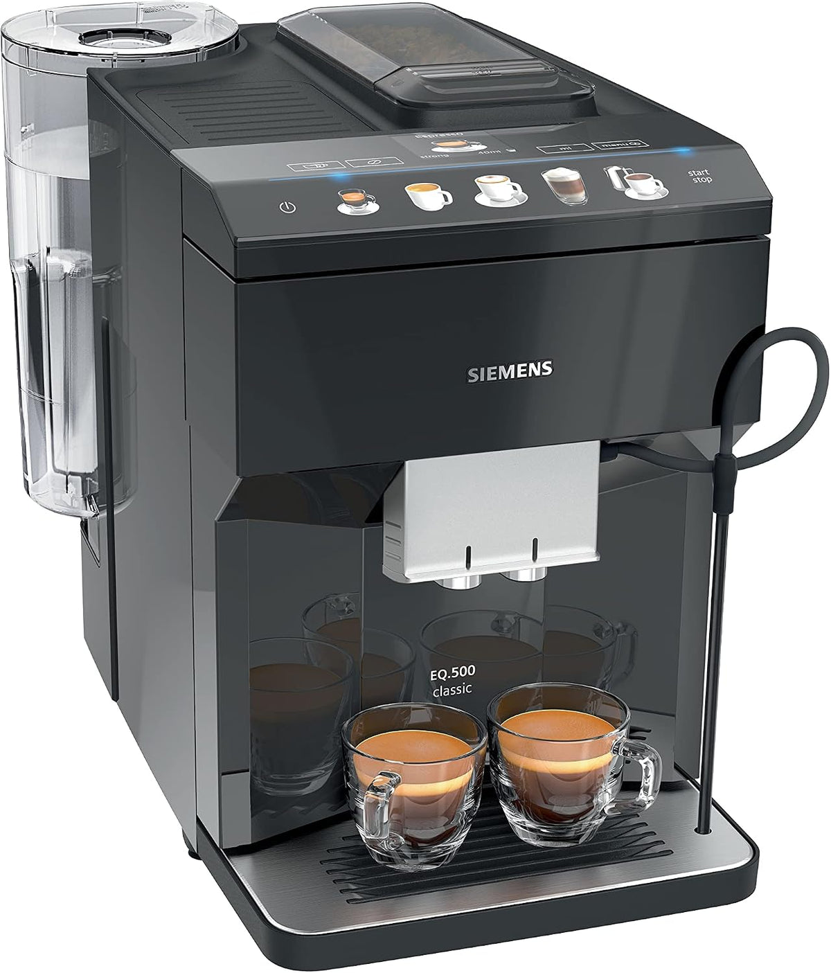 Siemens Kaffeevollautomat, 1,7 Liter, 1500 W, Schwarz, TP503R09 Superautomatische Espressomaschine, EQ.500 Classic