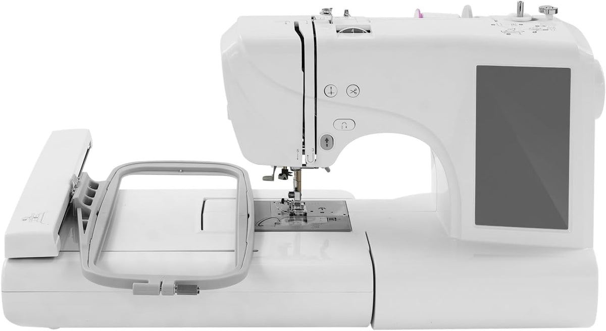 Virellio Stickmaschinen, Schwarz, Computergesteuerte Stick-Nähmaschine für Hobby & Gewerbe, Alu-Kunststoff, 7' Touchscreen