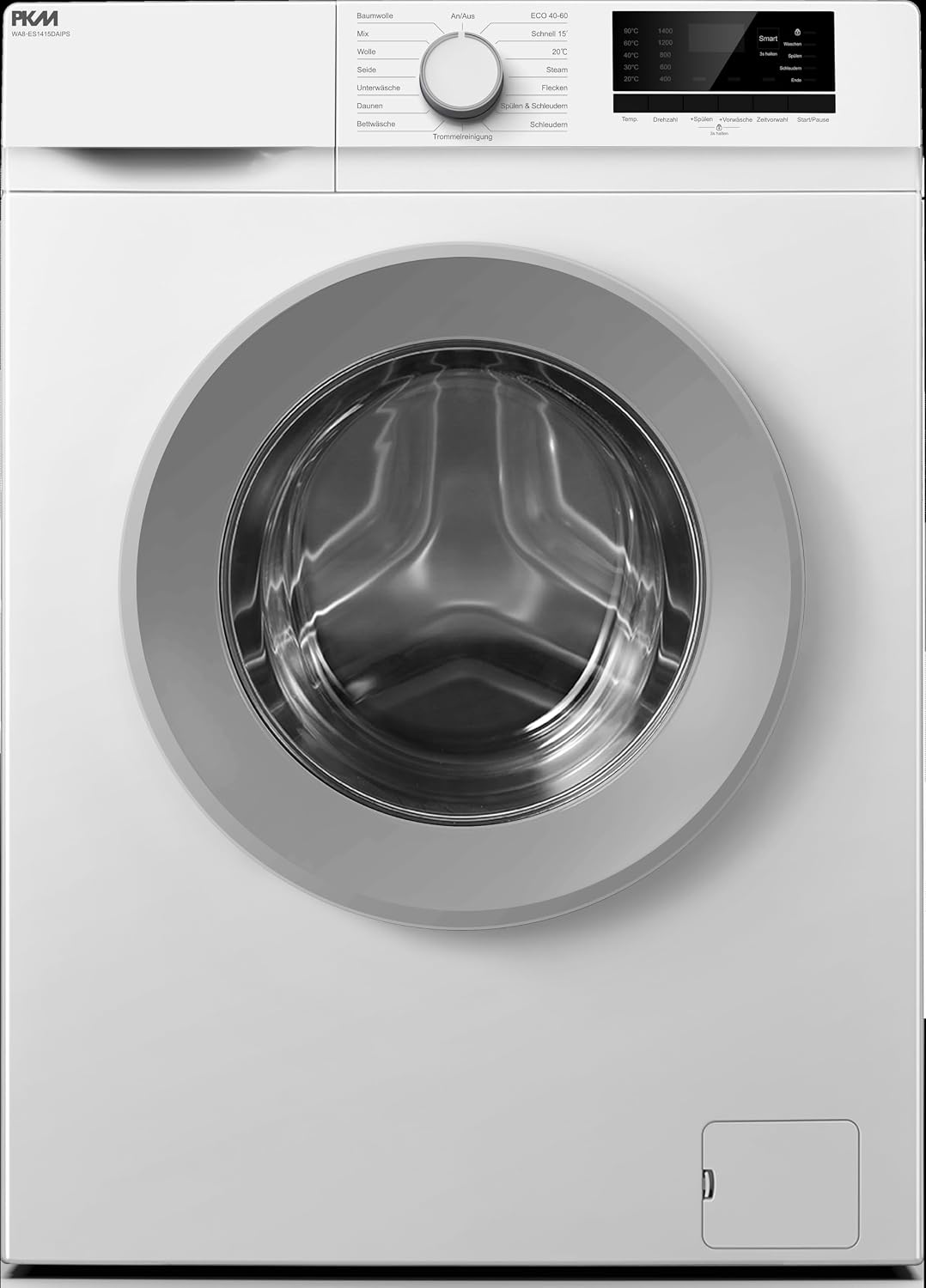 PKM Waschmaschine, Weiss, WA8 - ES1415AAZ, Energieeffizienzklasse A, 15 Programme, Inverter Motor, Kindersicherung