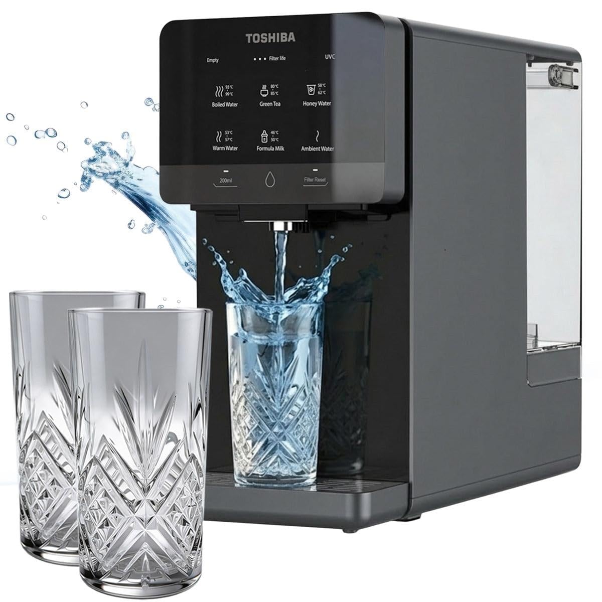 Nonic, Grau, Osmoseanlage inkl. 2 Longdrinkgläser, Umkehrosmose Wasserspender Zuhause, Mehrfach-Filterung Trinkwasser