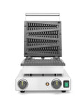 HENDI Buffetschrank, 1750 W, 230 mm, 230 V, Silber, Waffeleisen, Lollipop, für 4 Lollipop-Waffeln, mit Tropfschale