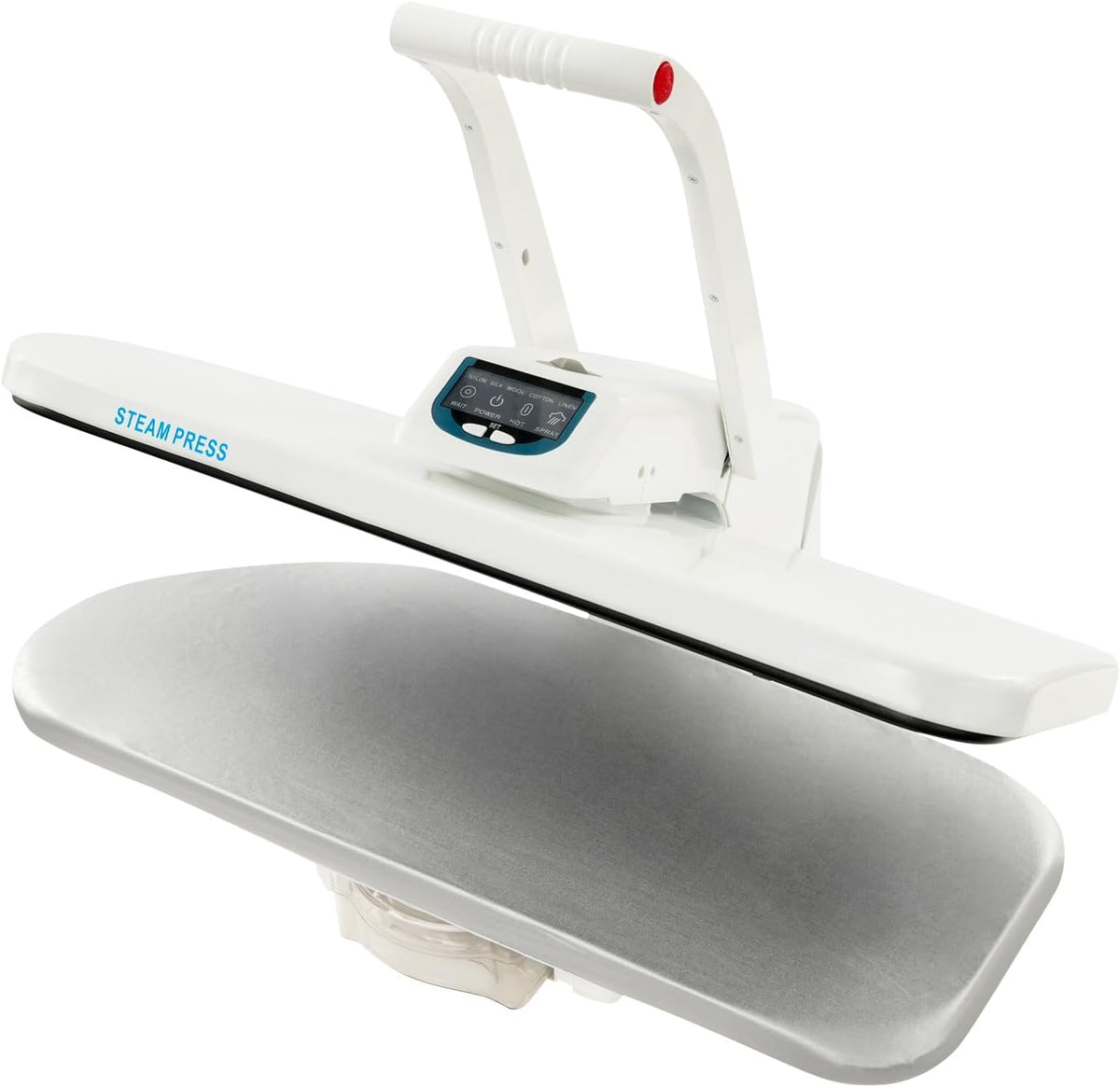 juunyeer Dampfglätter, 1600 W, 66 cm, 1 L, Weiss, Dampfpresse Profi Bügelpresse mit Touchscreen, Dampfbügelpresse mit Wassertank