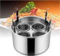Pastatopf Kochtöpfe, Silber, multifunktionaler Edelstahltopf mit 4 Siebeinsätzen, Spaghettitopf für die heimische Küche