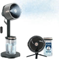 Shark Ventilatoren, 20 m, Anthrazit, FlexBreeze Pro Mist Akku-Ventilator FA300EU, leise