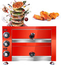 XEEAOFE Pizzaofen, 1100 W, 110 V, Silber, Elektrischer FüR Den Innenbereich, 12-Zoll-Arbeitsplatten- FüR Den Gewerblichen Gebrauch