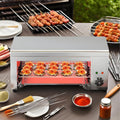 TBANVOO Monitor, 2000 W, Edelstahl (Gehäuse), Weichgummi (Griffe), Silber, Salamander-Grill, Elektrischer Raclette-Grill Käseschmelzer