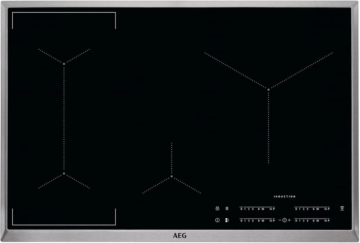 AEG Kochfeld, 80 cm, Schwarz, IKE84441XB Autarkes /Herdplatte mit Touchscreen, Topferkennung & Hob²Hood-Funktion/Induktionskochplatte / 4