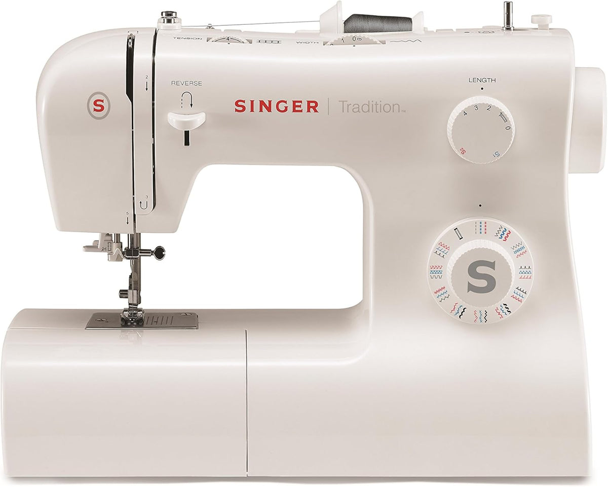 Singer Einfache Nähmaschinen, Grau, Tradition 2282 Nähmaschine, 32 Stichprogramme, Automatischer Nadeleinfädler