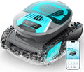 BRINBO Poolroboter, Schwarz, Pleco Pro 2026 Upgrade Boden und Wand, Wasserlinienreinigung, 210 Min Poolsauger Akku