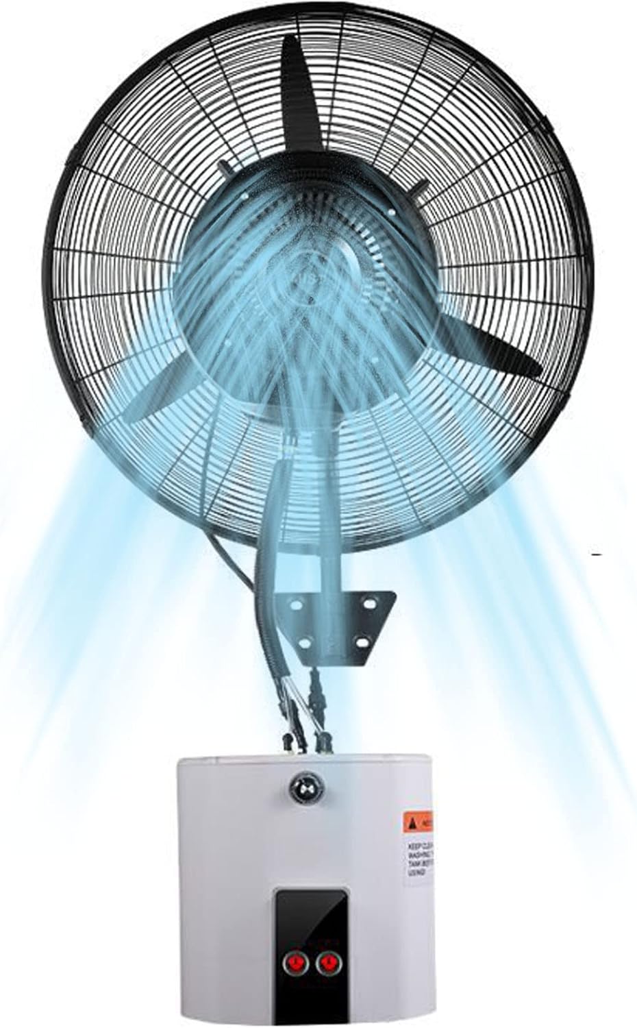 QUSYZD Standventilatoren, 31,9 Zoll, 81 cm, 81 cm, Weiss, 3-stufiger Nebelventilator, elektrische Kühlung für Terrasse