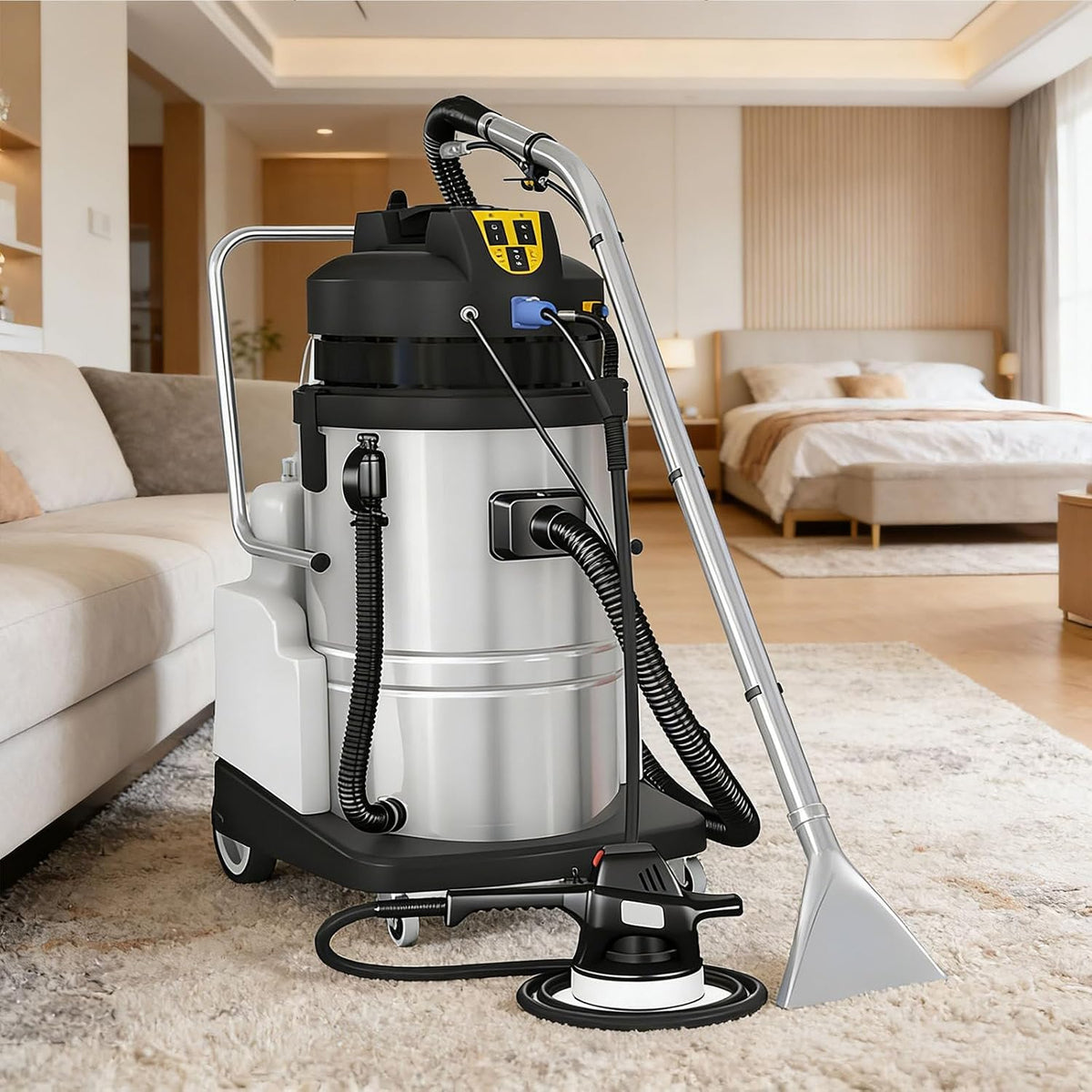 QianCruxtacy Waschmaschine, 1034 W, 20 L, 30 L, 40 L, Silber, Professionelle Tragbare Gewerbliche Teppichwaschmaschine