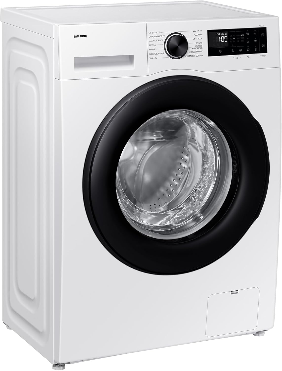 WW90T504AAWCS2 Waschmaschine, 9 kg, weiss [Energieklasse A], 48 cm, 9 kg, Weiss/Schwarz