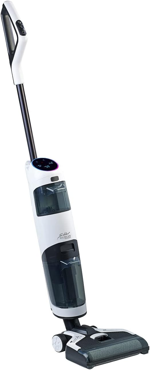 Sichler Haushaltsgeräte Nass-,Trockensauger für Werkstätten, 220 W, Schwarz, High Power 2in1-Boden-Wischsauger mit Akku