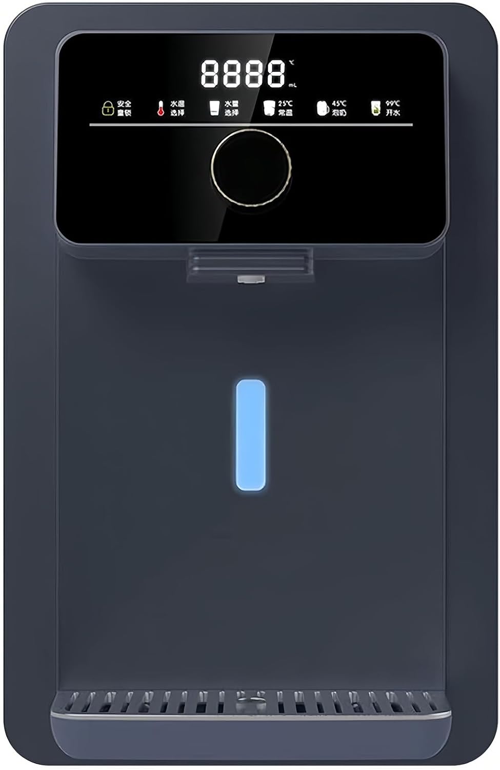 TUPOSTAR Heisswasserspender, Schwarz, Wandmontierter, Netzbetriebener Wasserspender, Touchscreen FüR Sofortiges HeissWasser