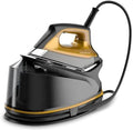 Rowenta Dampfbügelstationen, Schwarz/Gelb, DG7644 Compact Steam Pro Dampfbügelstation, 2200 Watt, Extra Dampfstoss: 325 g/M