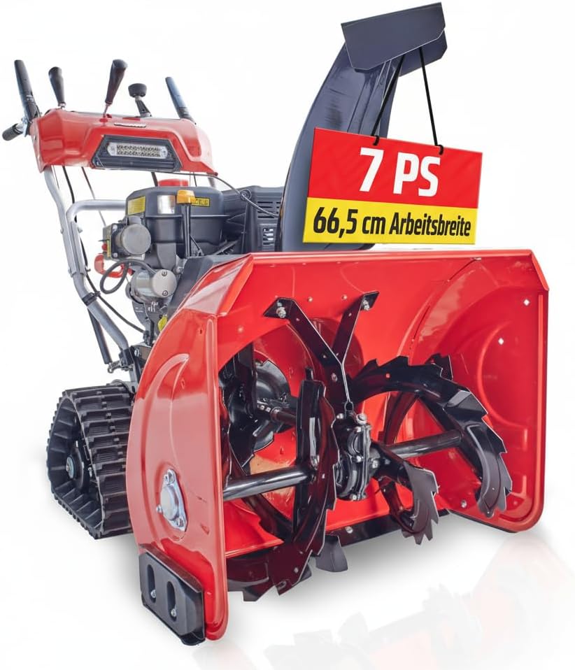 Hecht Schneefräse, 66 cm, Schwarz, Benzin, 2-stufig mit E-Start