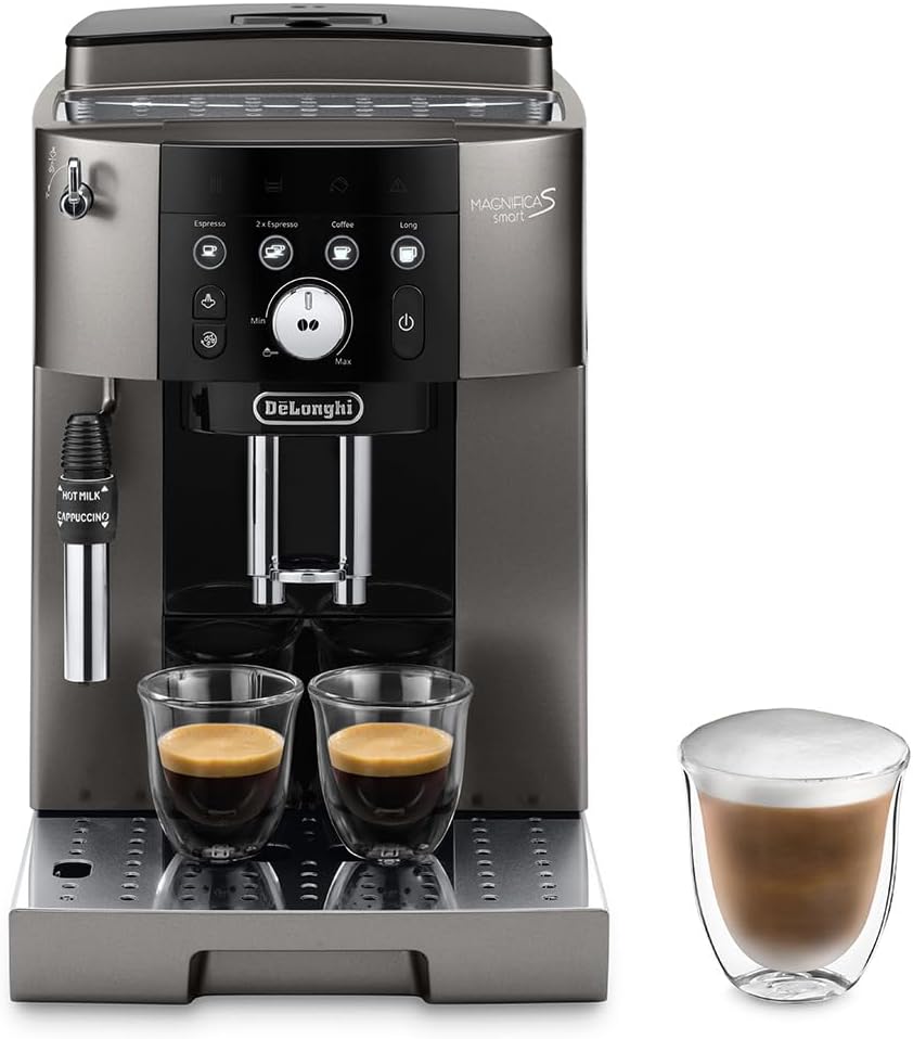 De'Longhi Kaffeevollautomat, Schwarz, Magnifica S Smart ECAM250.33.TB, Automatische Kaffeemaschine mit Milchaufschäumer