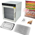 QUSYZD Dörrautomaten, 800 W, Grau, Dörrgerät für Fleisch, 10 Tabletts, elektrischer Lebensmitteltrockner, Gefriertrockner für Zuhause