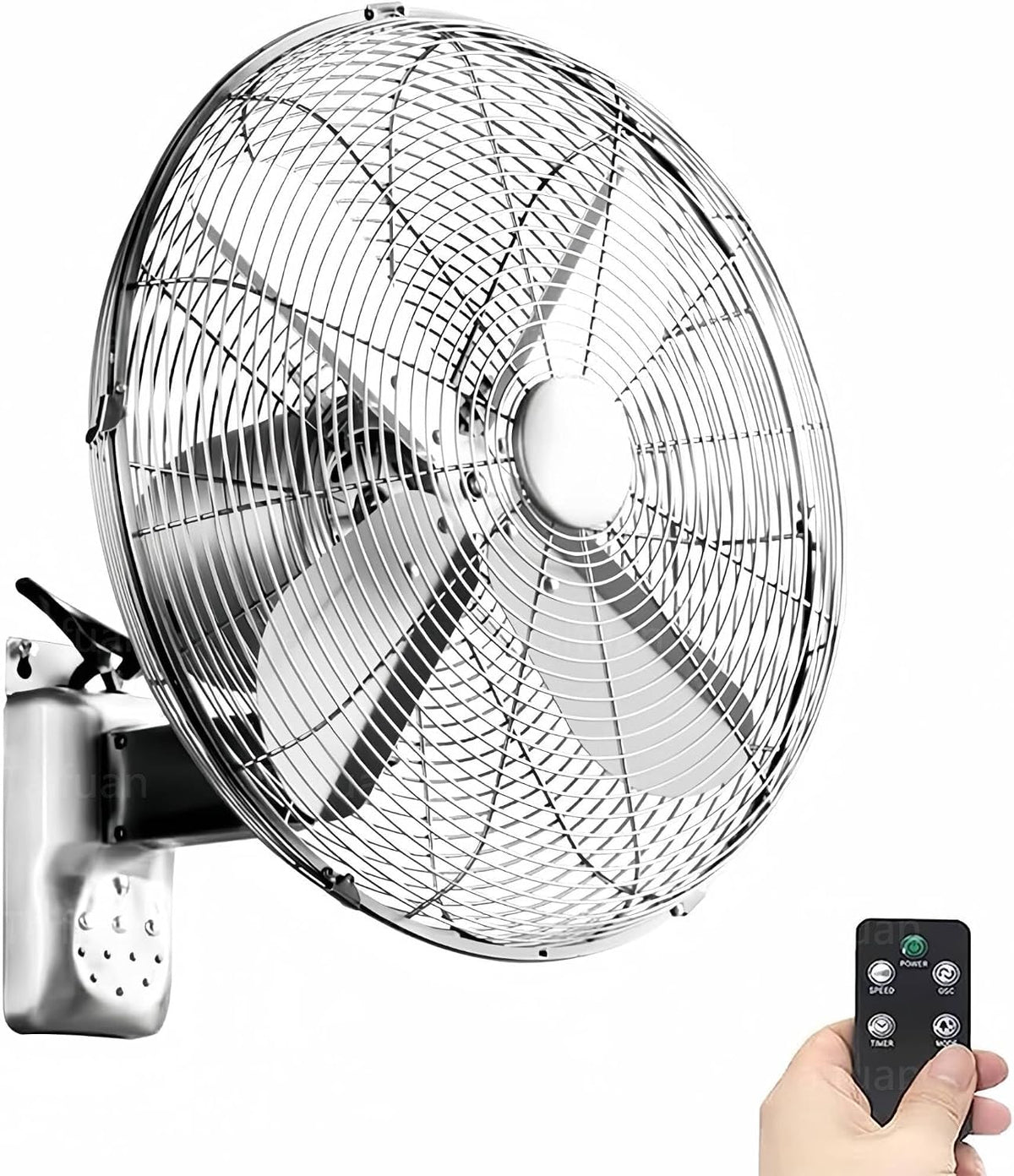 JAVPTAV Wandventilatoren, Weiss, Wandventilator mit Fernbedienung, IP54 wasserdichter Aussenventilator für Terrasse