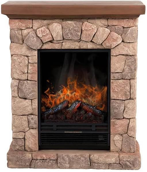 Home Deluxe Elektrokamin, 76,5 x 90,5 x 31,0 cm, Schwarz, CALOR - MGO-Kunststein - - 2 Heizstufen - Flammeneffekt